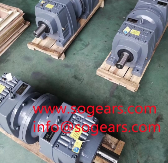 220V 0.55kw bevel reductor gearbox R37 helical reducer 
