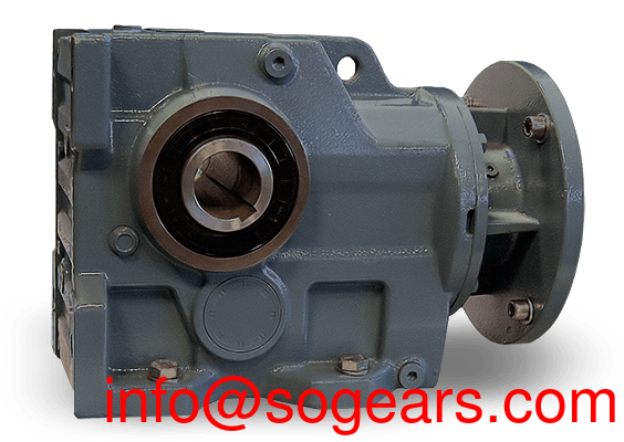 Helical bevel gear reducer