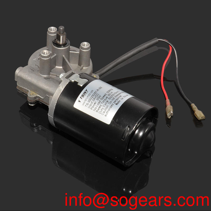 TSINY High-torque Right Angle Gear Motor with Gearbox Reducer 24v DC 3 RPM 